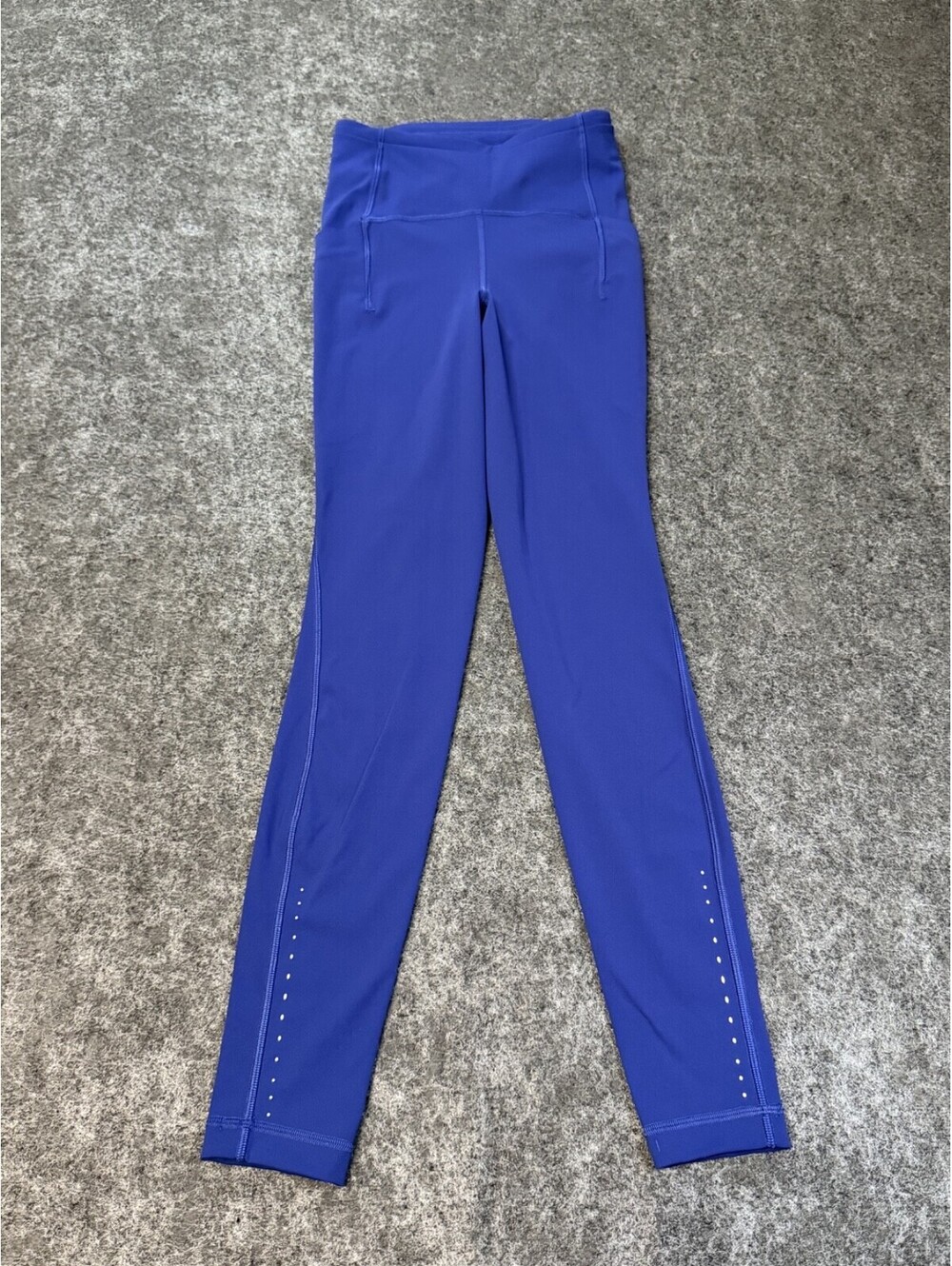 Lululemon High Rise Leggings Womens 2 Royal Blue Side Pocket 25 Athletic